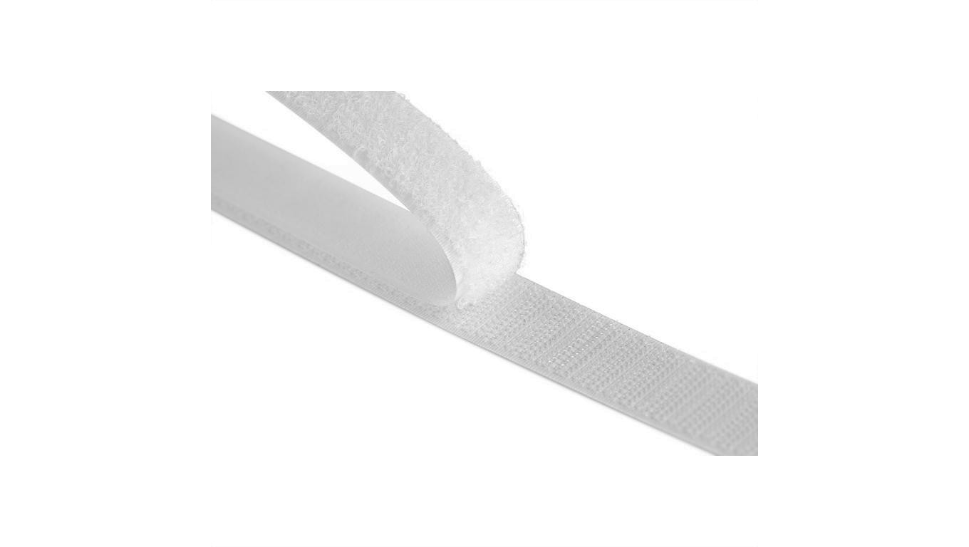 Samoprzylepny rzep VELCRO 20 mm x 1 m biały