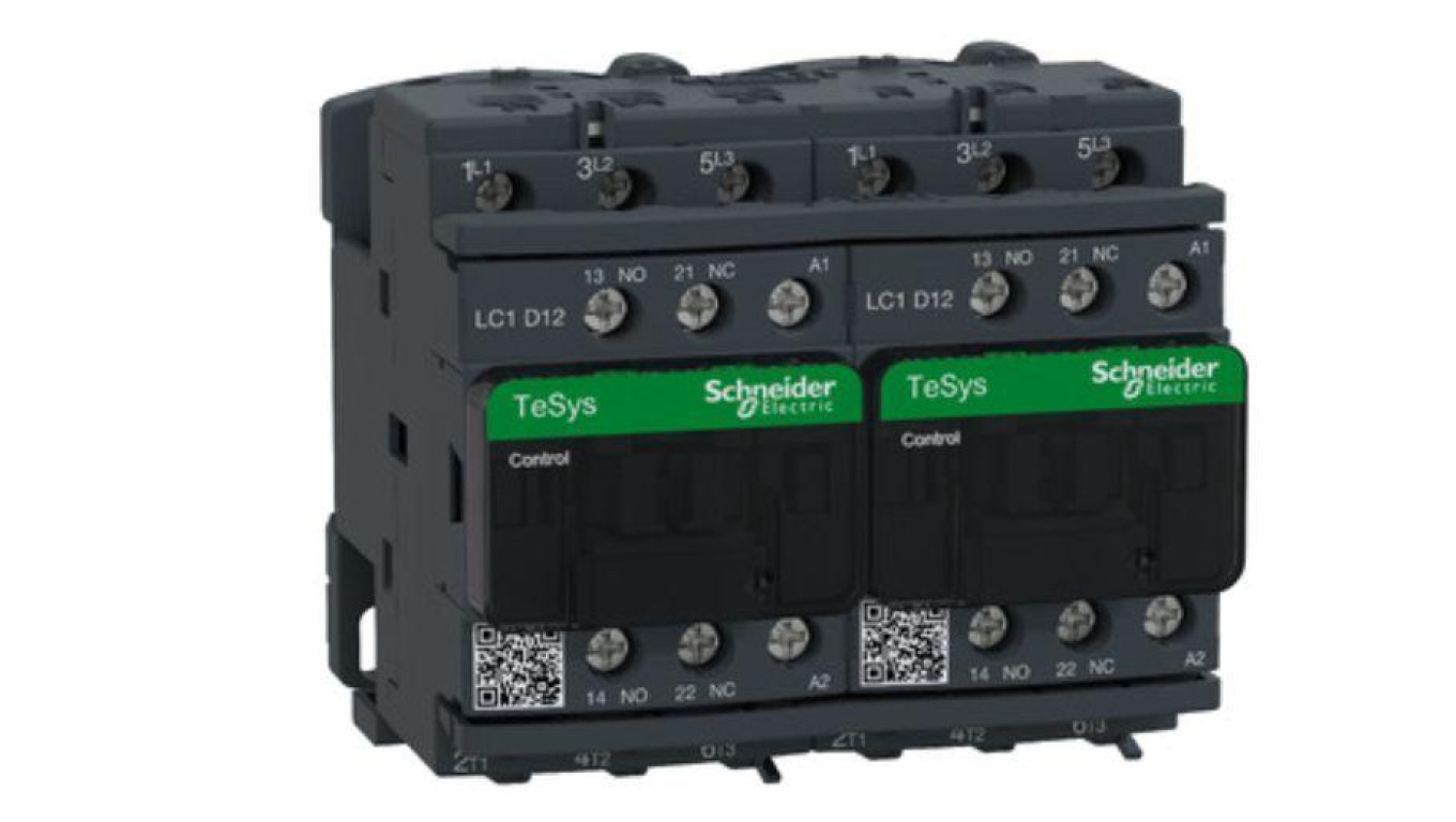 Układ nawrotny, TeSys Deca, AC3, 12A, 3P, 1NO 1NC, cewka 48VAC, zaciski skrzynkowe LC2D12E7