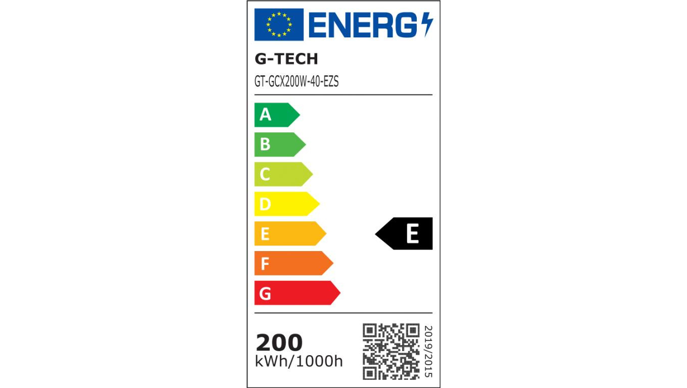 G-TECH Naświetlacz LED 200W 18000lm 4000K IP65 czarny GT-GCX200W-40