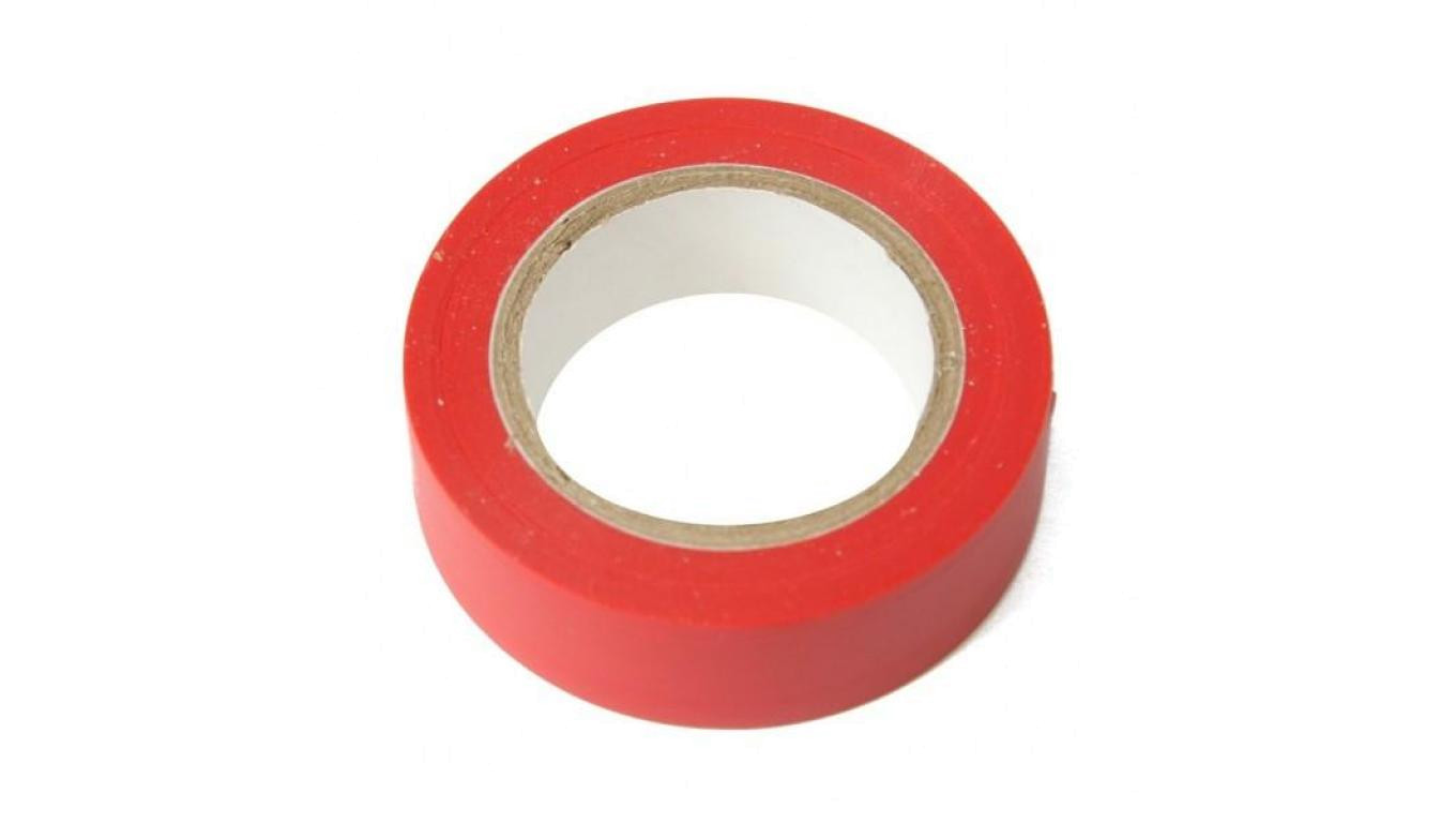 Taśma izolacyjna PVC czerwona 0,13 x 15mm x 10m / 25211