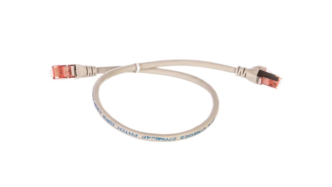 Kabel krosowy (Patch Cord) S/FTP kat.6 szary 0,5m DK-1644-005