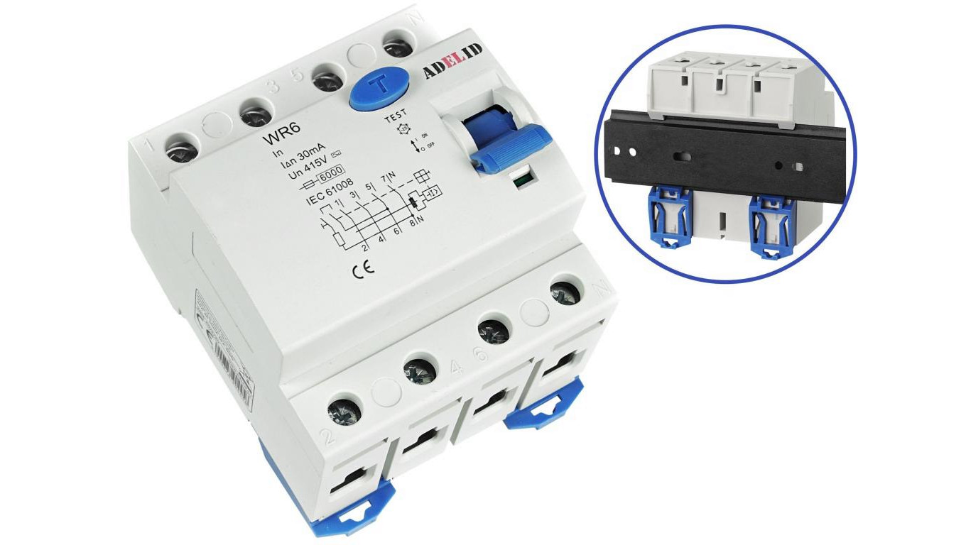 Wyłącznik różnicowoprądowy 4P 63A 100mA WR6 63/4/100