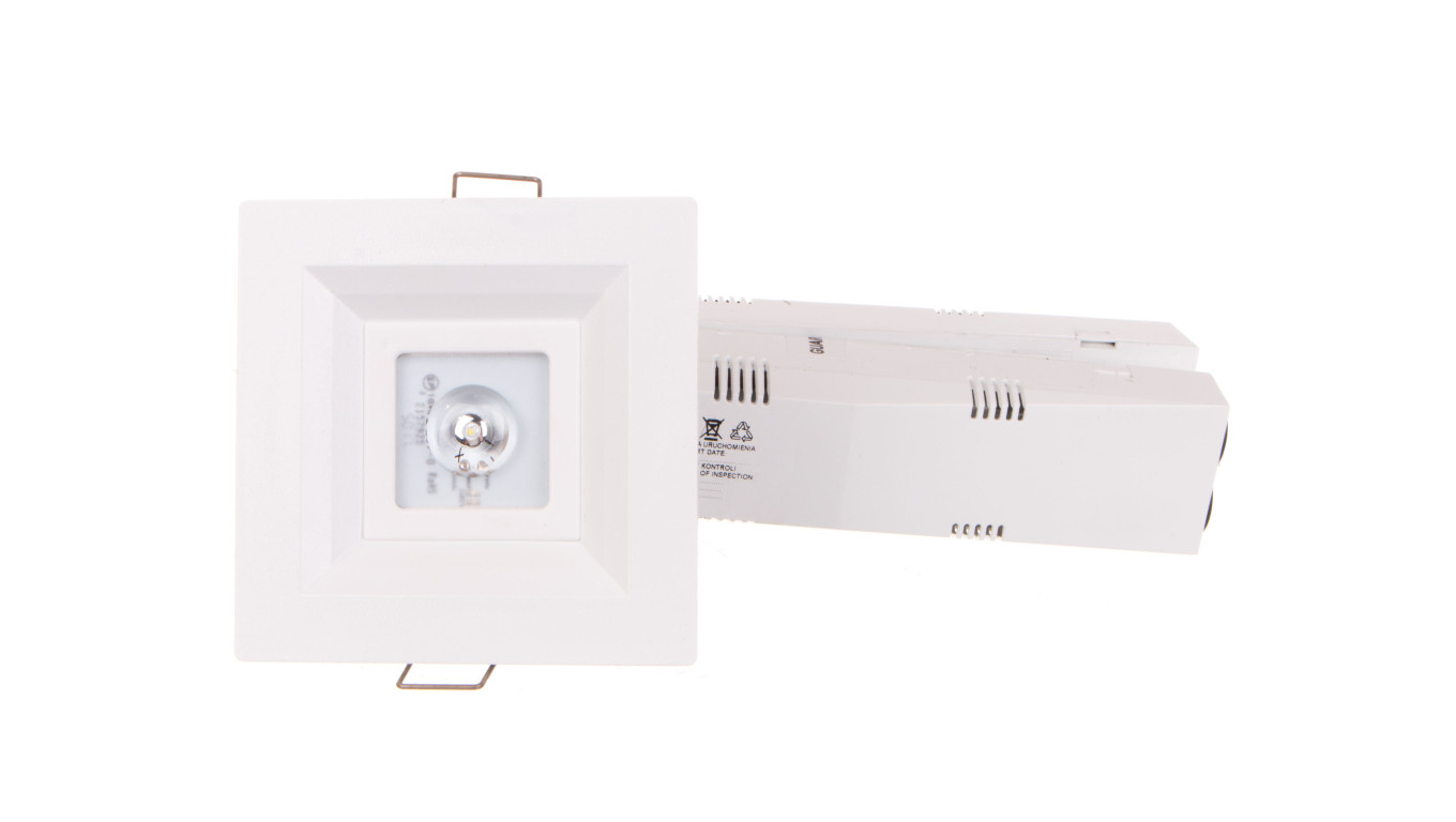 Oprawa awaryjna LOVATO P ECO LED 3W 315lm (opt. otwarta) 1h jednozadaniowa AT biała LVPO/3W/E/1/SE/AT/WH