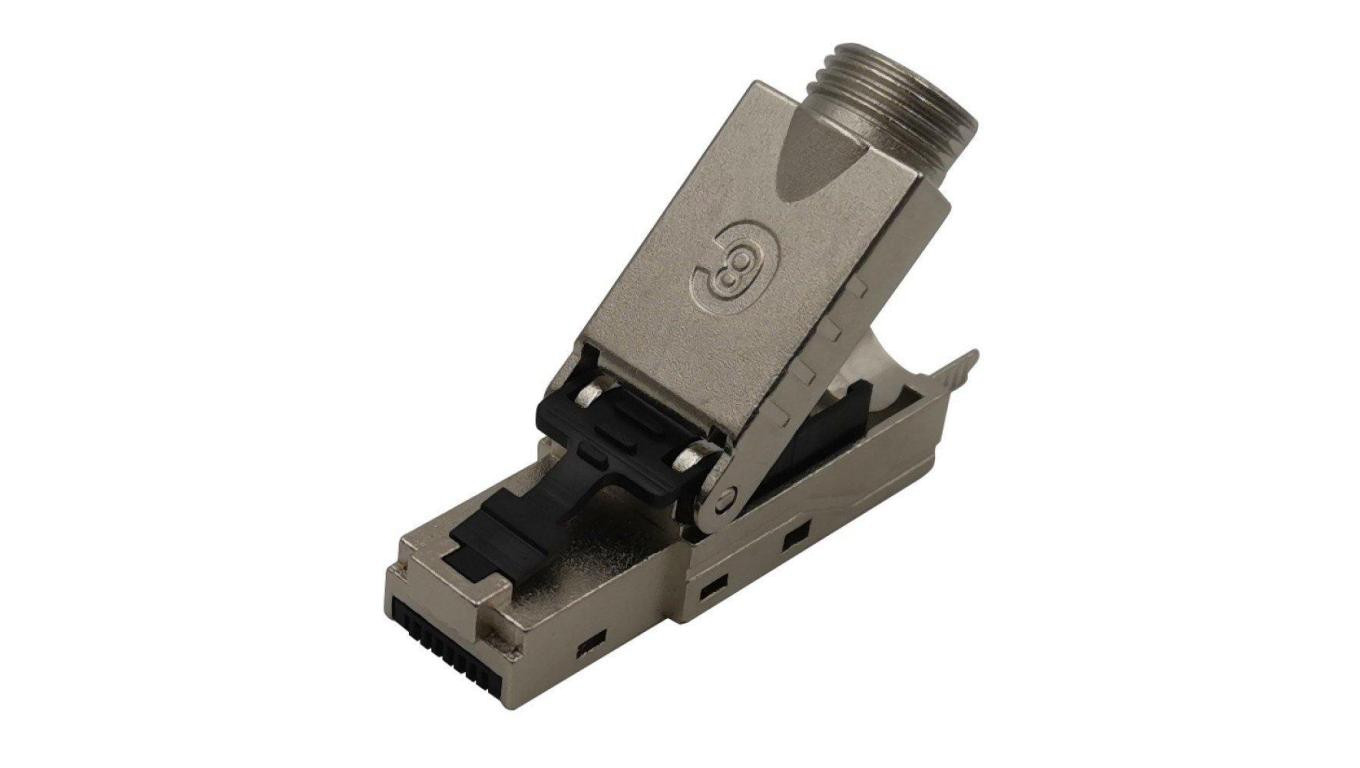 Wtyk beznarzędziowy RJ45 Cat8.1 STP samozaciskowy