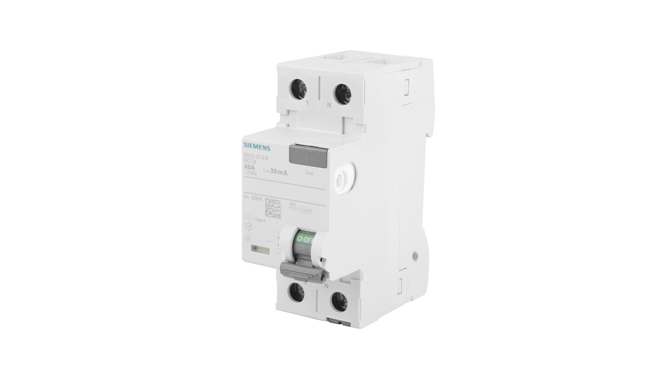 Wyłącznik różnicowoprądowy 2P 40A 0,03A typ A 30mA 230V SENTRON 5SV3314-6