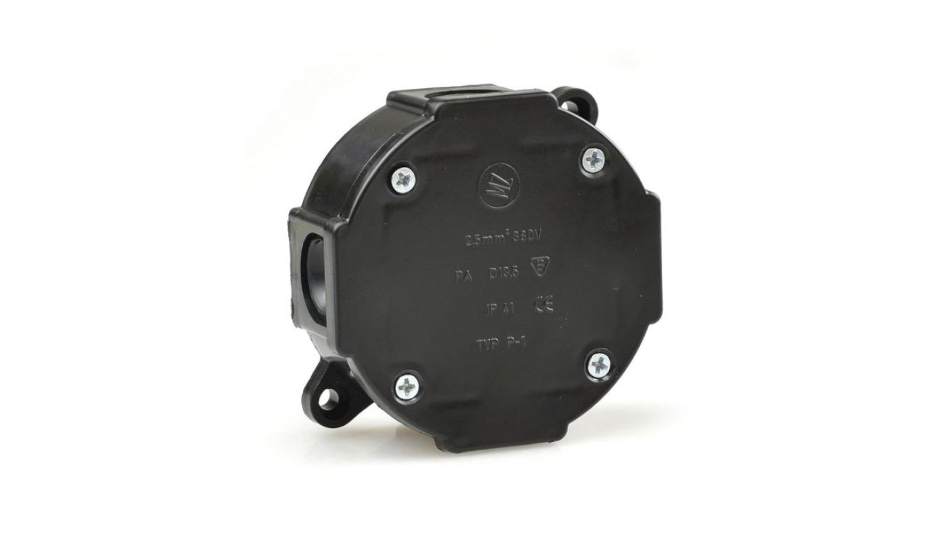 Puszka n/t 79x79x37mm czarna IP41 D13,5 /10