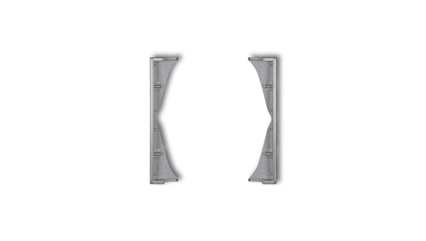 MINI Ramka pośrednia do gniazd podwójnych srebrny metalik 7MRP-2