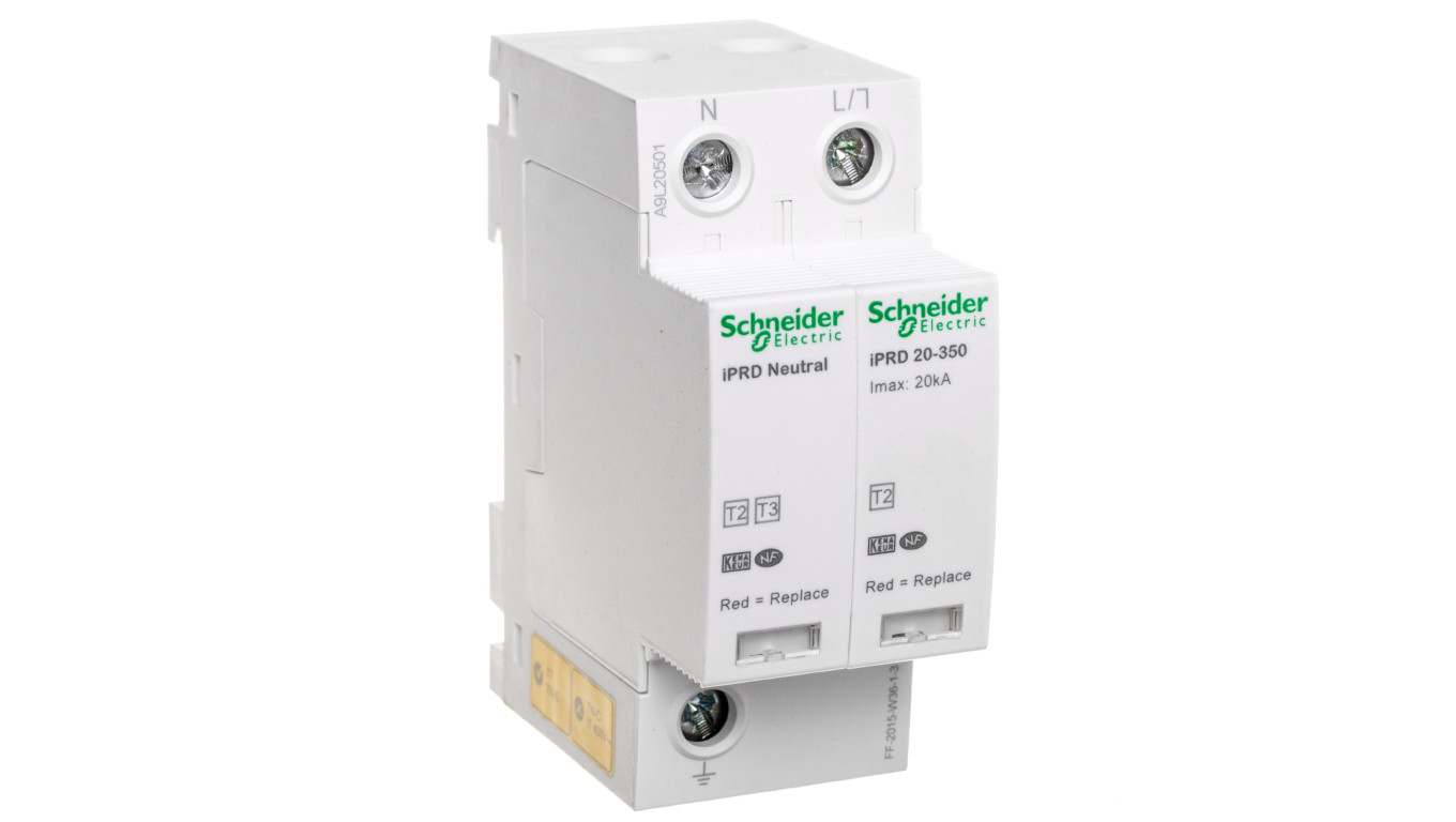 Ogranicznik przepięć Typ T2 1P+N 20kA 1,1kV 350V iPRD-20r-20kA-350V-1PN A9L20501