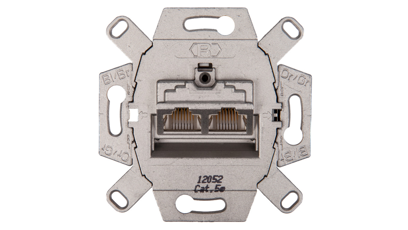 Berker/B.Kwadrat Gniazdo przyłączeniowe podwójne UAE 8/8-bieg. kat. 5e mechanizm 534555