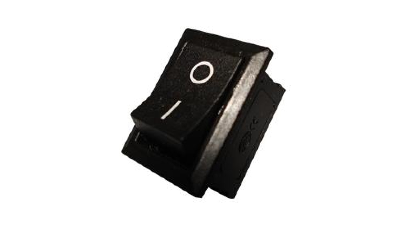 Włącznik kołyskowy czarny prostokąt