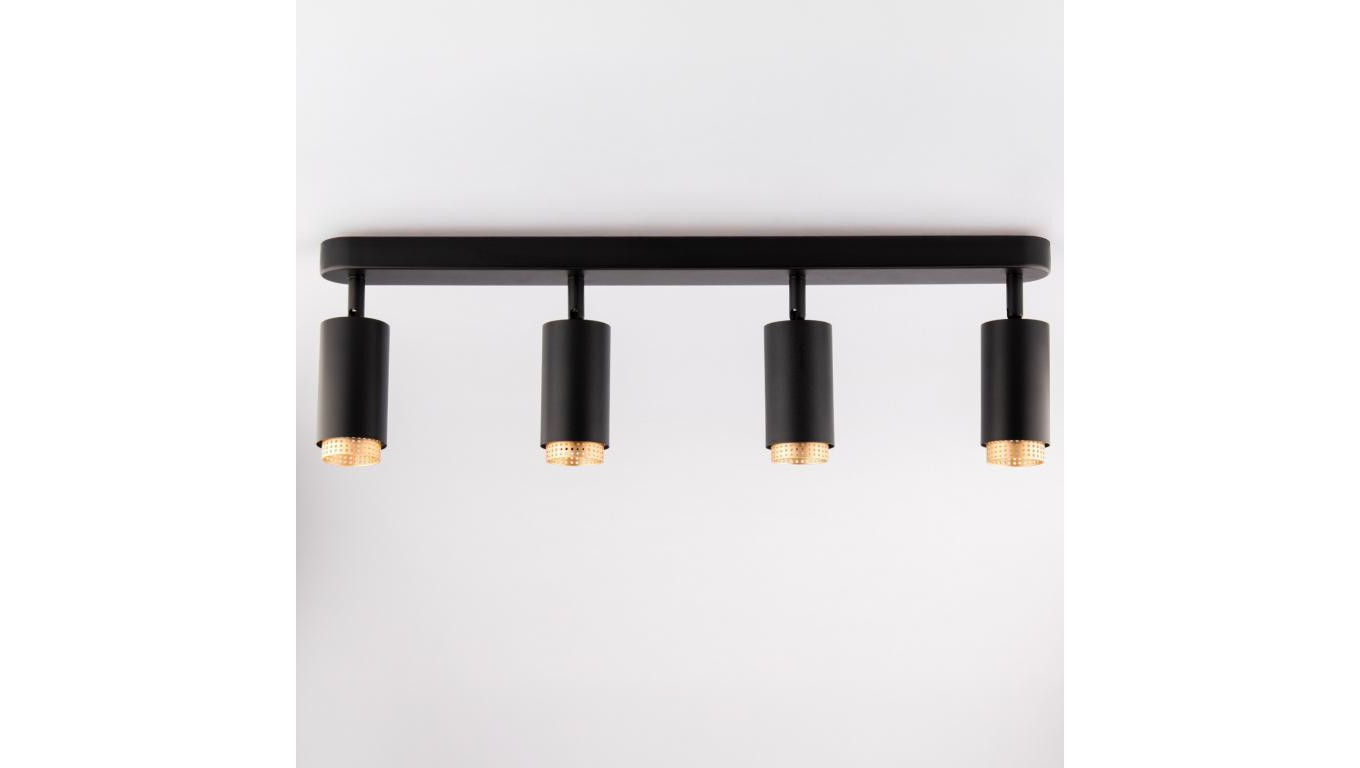 Lampa Sufitowa Reflektor 4x GU10 ELIGIS Czarny LUMILED
