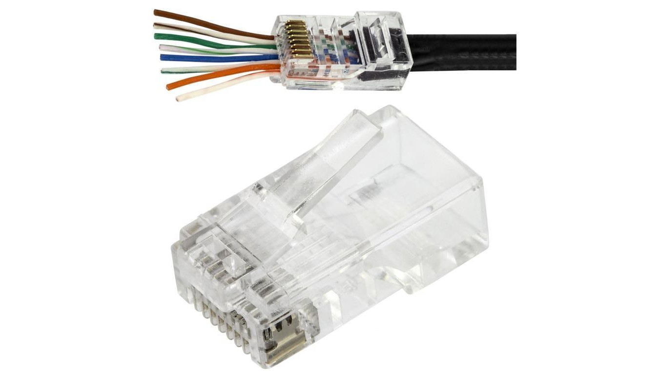 Wtyk modularny RJ45 8P8C kat.6 nieekranowany UTP drut przelotowy WORECZEK Alantec /100szt./