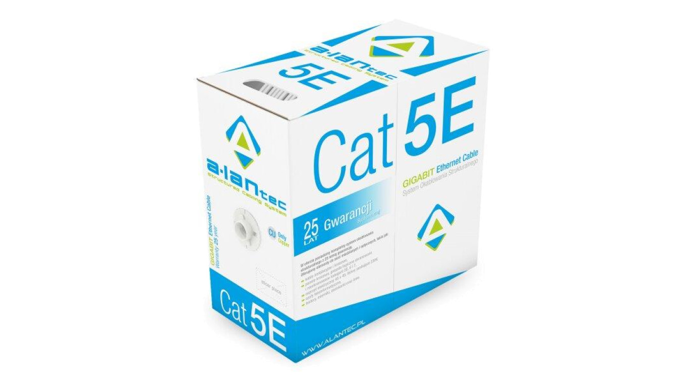 Kabel F/UTP kat.5e, teleinformatyczny, LSOH, Dca 4x2x24 AWG, 1Gb/s, 250 MHz,