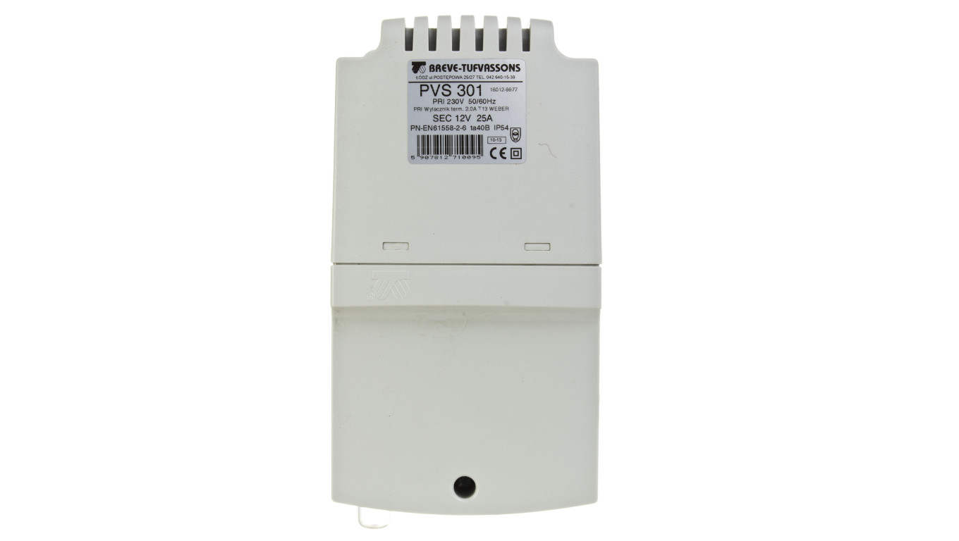 Transformator 1-fazowy bezpieczeństwa PVS 301 230/ 12V 25,0A, w obudowie, IP54, Ta 40, 16012-9977
