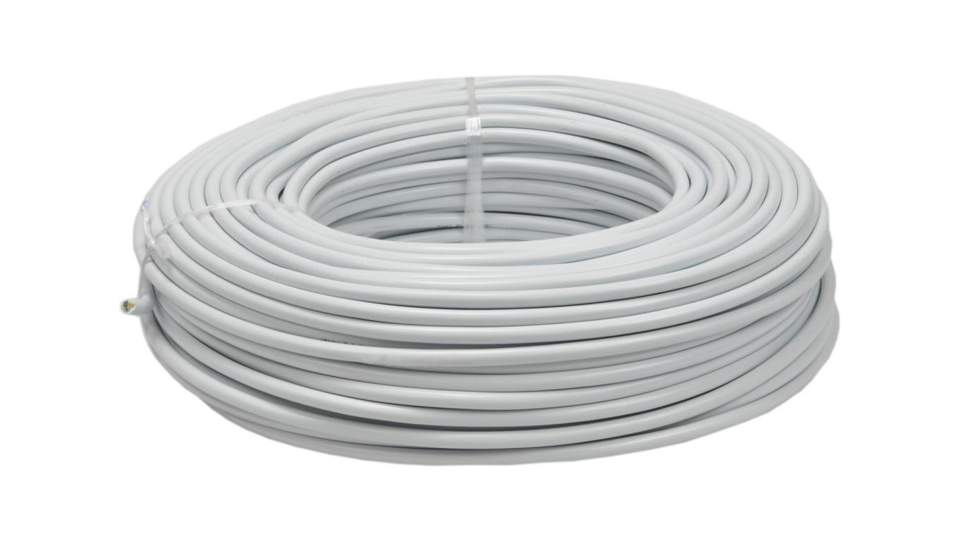 Przewód prądowy H05VV-F / OWY 500V 2x2,5 warsztatowy biały linka Elektrokabel 500m