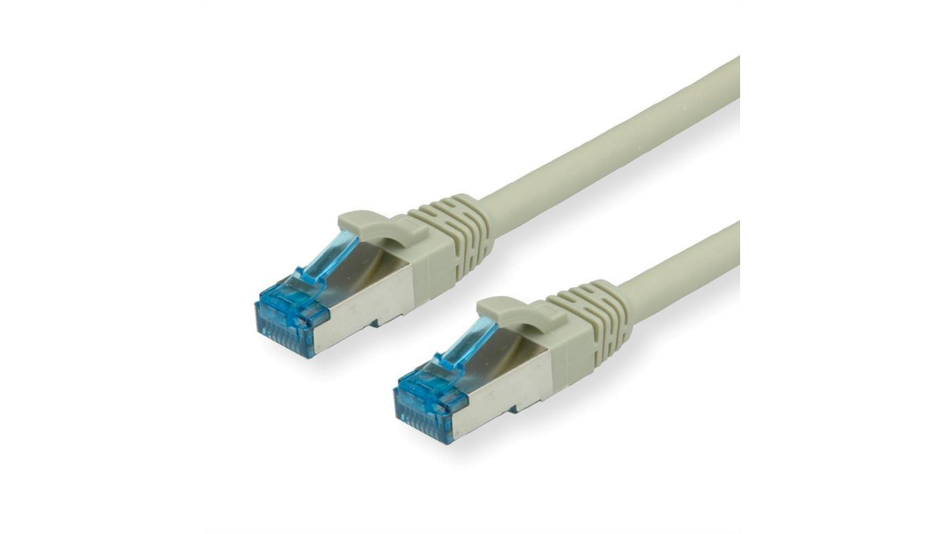 VALUE Kabel krosowy Kat.6A (klasa EA) S/FTP (PiMF), LSOH, szary, 0,3 m