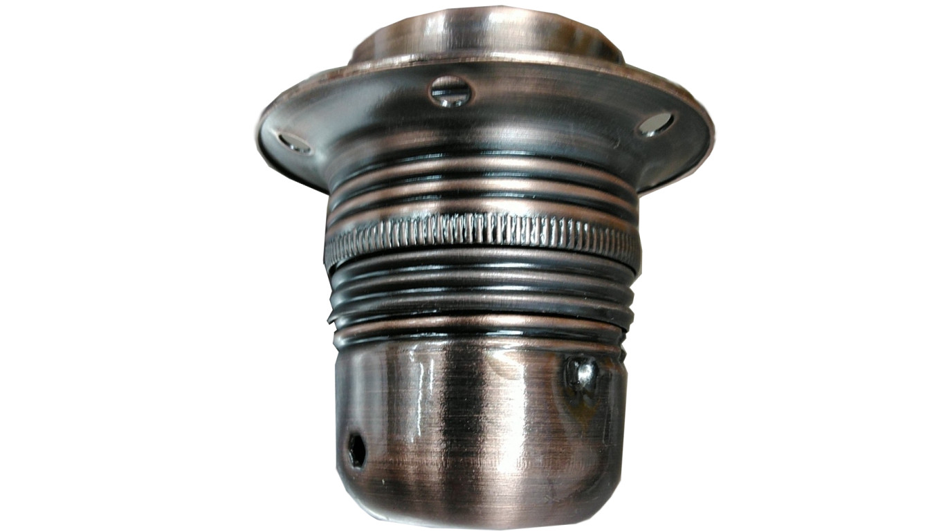 Oprawka żarówki E27 z kołnierzem antyczna miedź