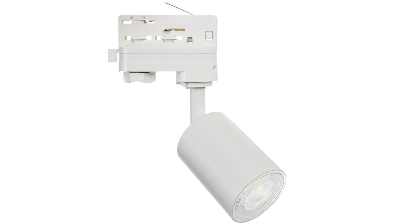 Lampa SIENA-Track-ALU-W/W-3F biała z białym przegubem 1xgu10 LUXsystem-3F (na szynę trzyfazową)