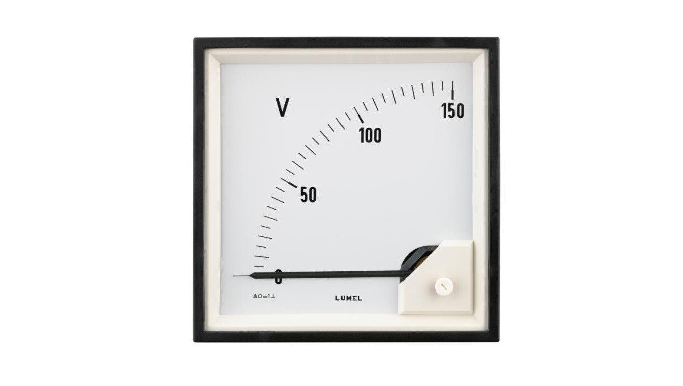 Woltomierz analogowy 72x72 N IP50 A61 150V pozycja pracy C3 K=90 st. bez atestu KJ MA17N A61200000000