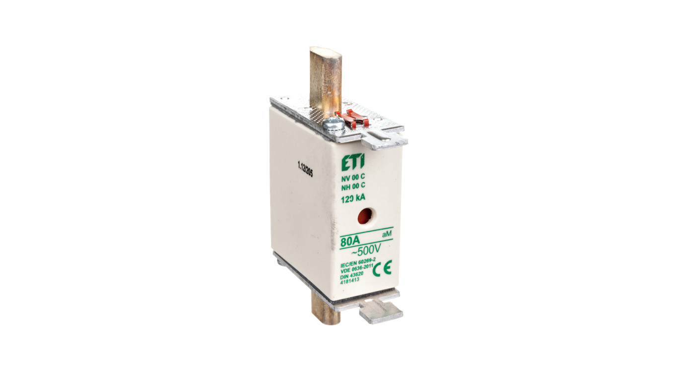 Wkładka bezpiecznikowa NH000 80A aM 500V 004181413