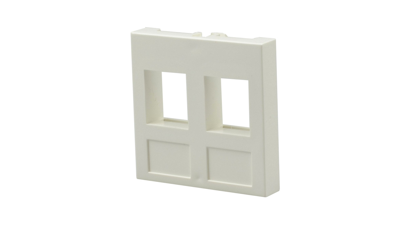Adapter keystone podwójny 2M 45x45 biały Mediabox