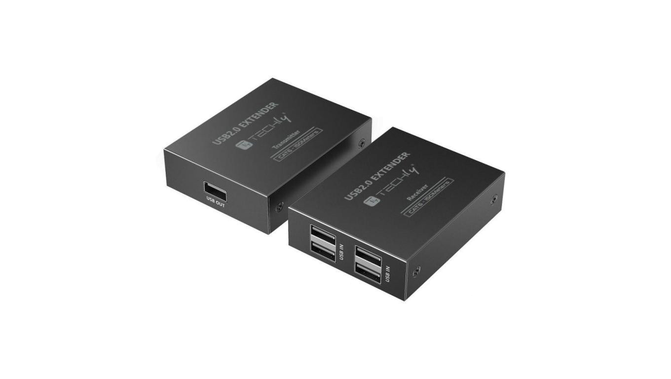 4-Portowy Hub Extender USB 2.0 Kat6 do 150m Techly