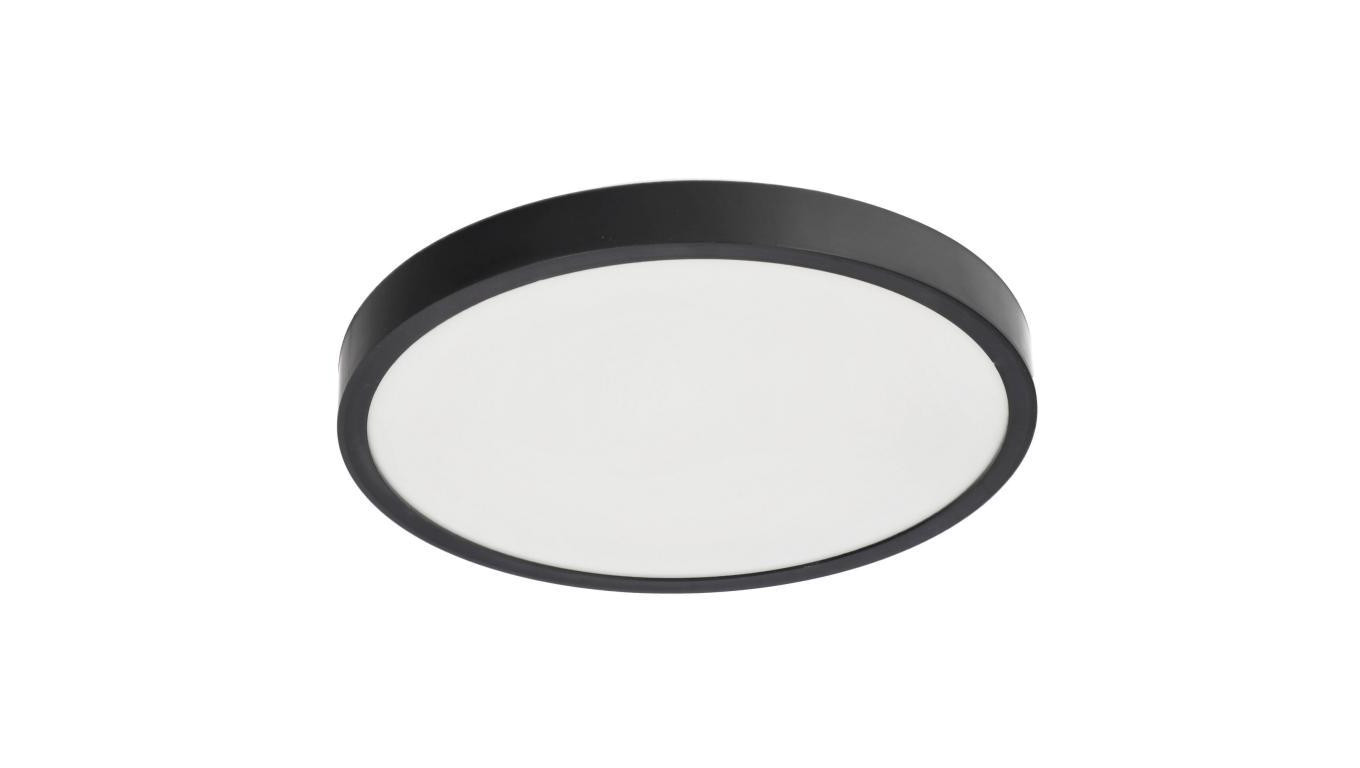 Plafon LED PERETI 18W czarny pierścień 29,5cm, 3000K barwa ciepła, 1800lm, IP44, 220-240V EDO777611 EDO