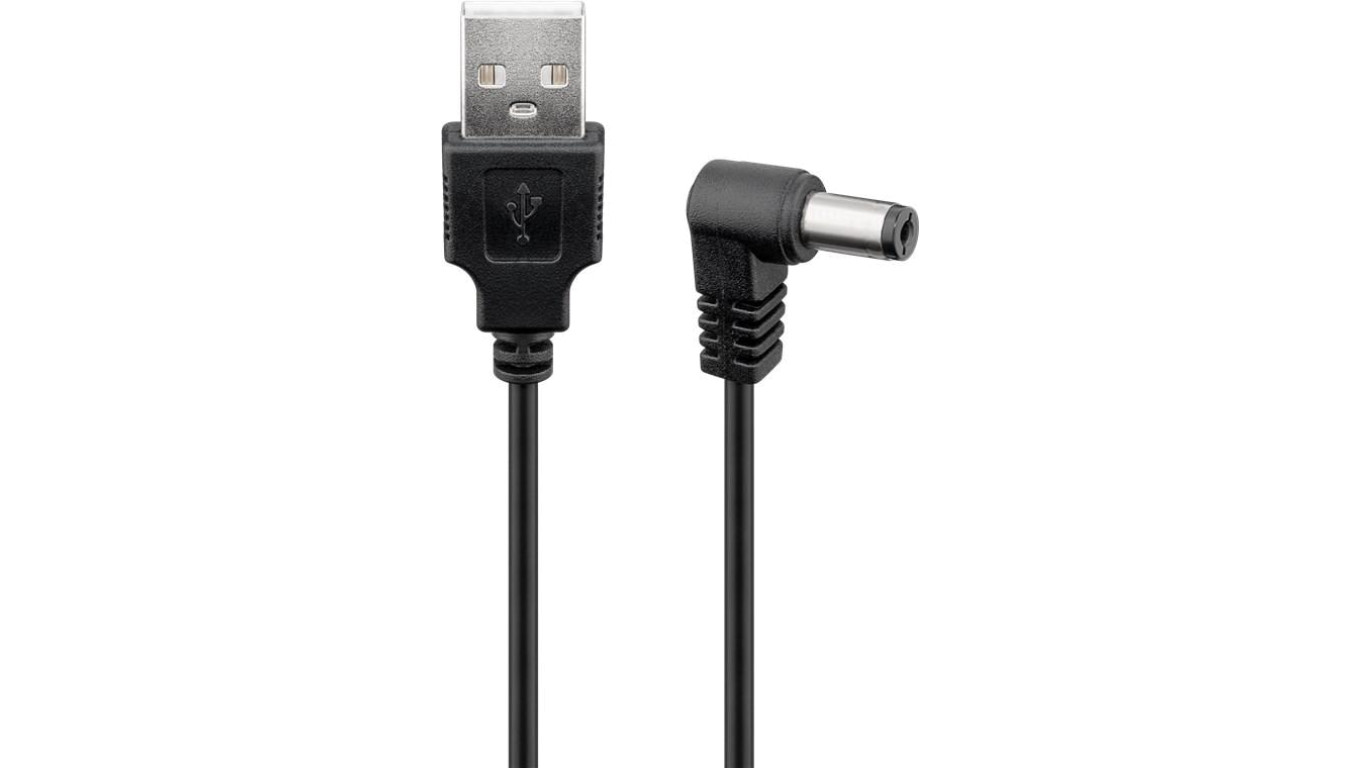Kabel USB–DC 5,5 x 2,5 mm - Długość kabla 0.5 m
