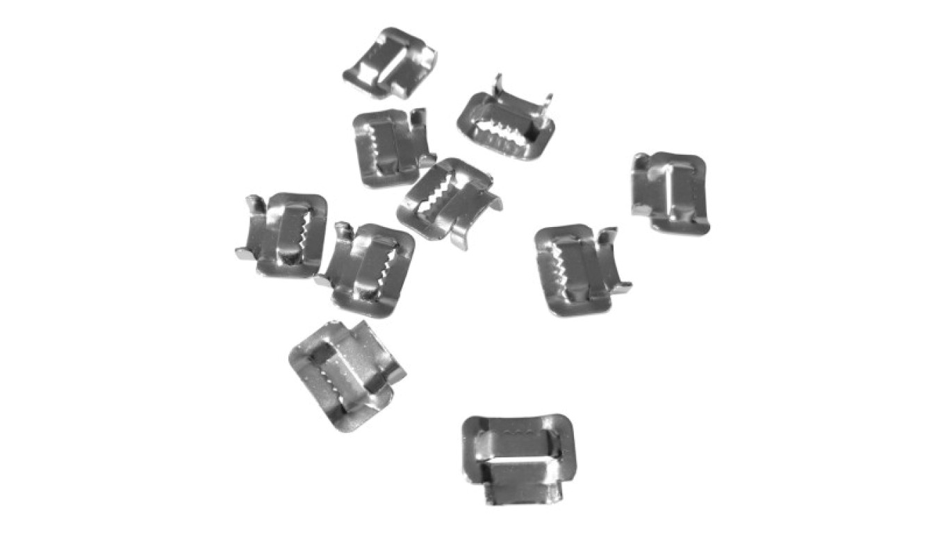 10szt. Zapinka ze stali nierdzewnej z zębami Ear-Lock 10mm gat.201 L-B 4937