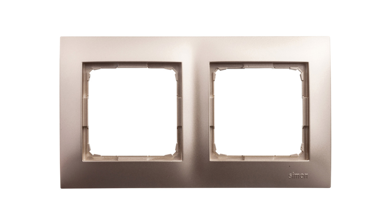 Simon 54 Premium Ramka podwójna złoty mat /do karton-gips/ DRK2/44