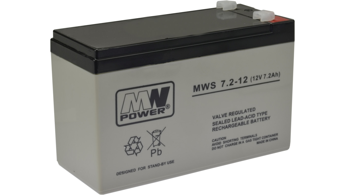 Akumulator 12V 7,2Ah MWS AGM Faston 187