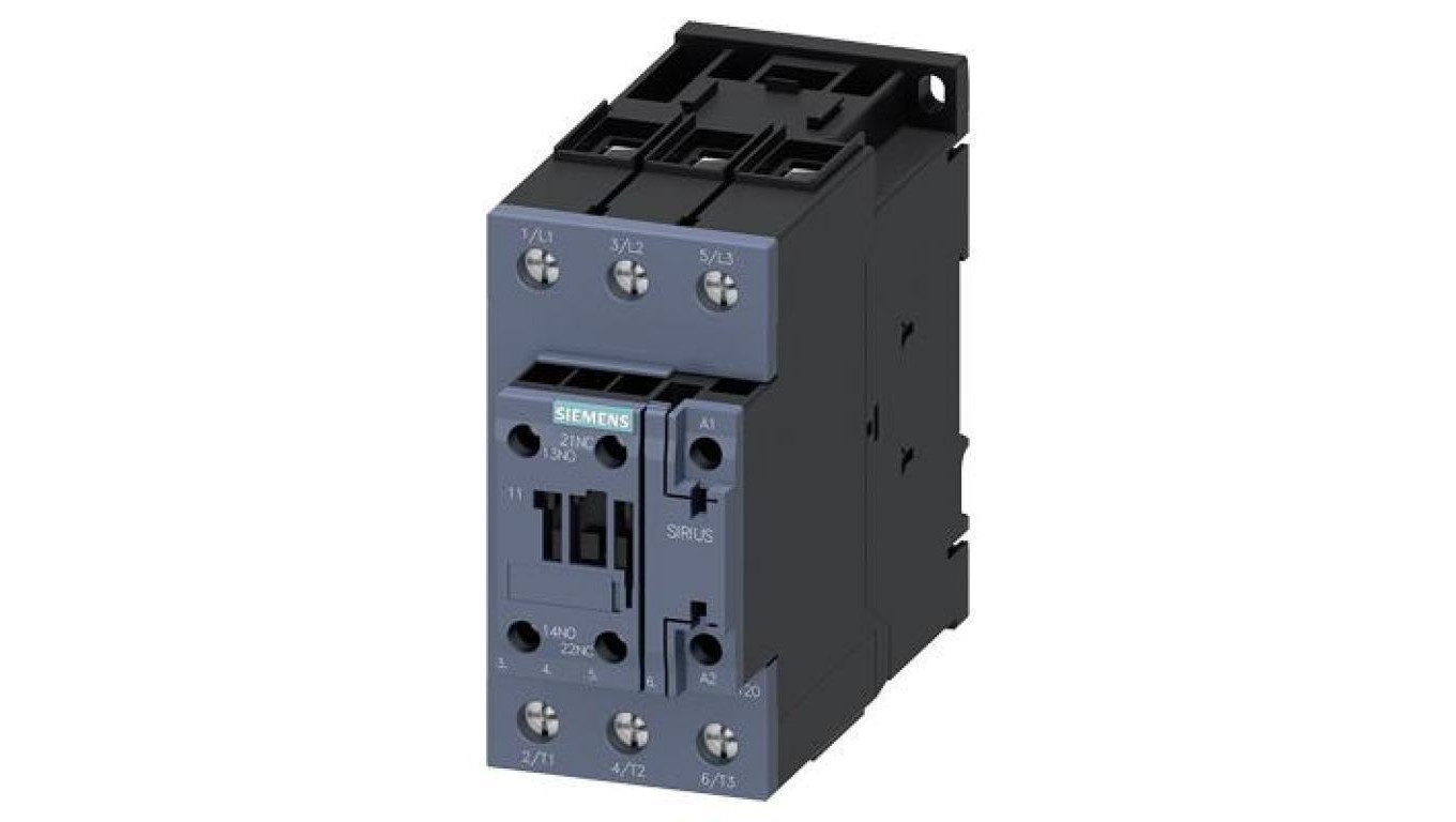 Stycznik mocy, AC-3e/AC-3, 41 A, 18,5 kW /400 V, 3-bieg., 230 V AC, 50/60 Hz, styki pomocnicze: 1 NO + 1 NC, zacisk3RT2035-1AL20