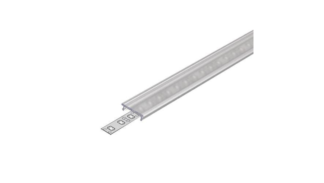 Przesłona do profil 2m (F) klik transpa surface14 corner14 groove14