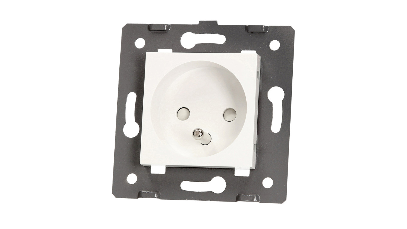 Livolo BIAŁY WKŁAD GNIAZDA ELEKTRYCZNEGO 16A FRENCH (BOLEC) Livolo-WG-71FR-61