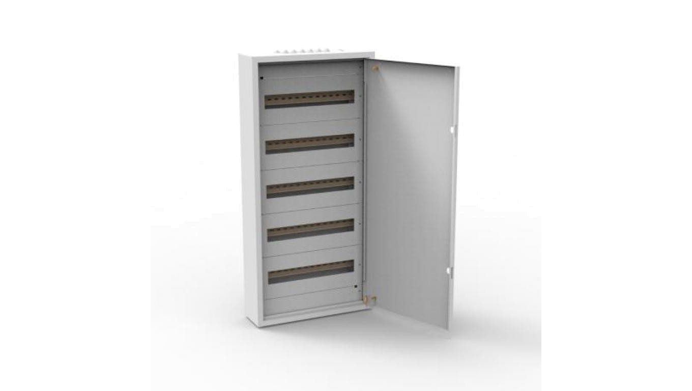 Rozdzielnica natynkowa metalowa 126 modułowa 7x18 436x1205x130 RAL9003 IP30 MN126/7/18