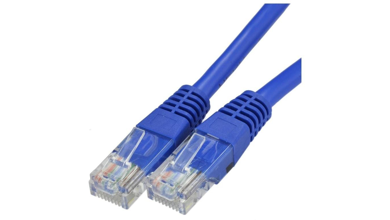 Patchcord UTP kat.5e kabel sieciowy LAN 2x RJ45 linka niebieski 10m
