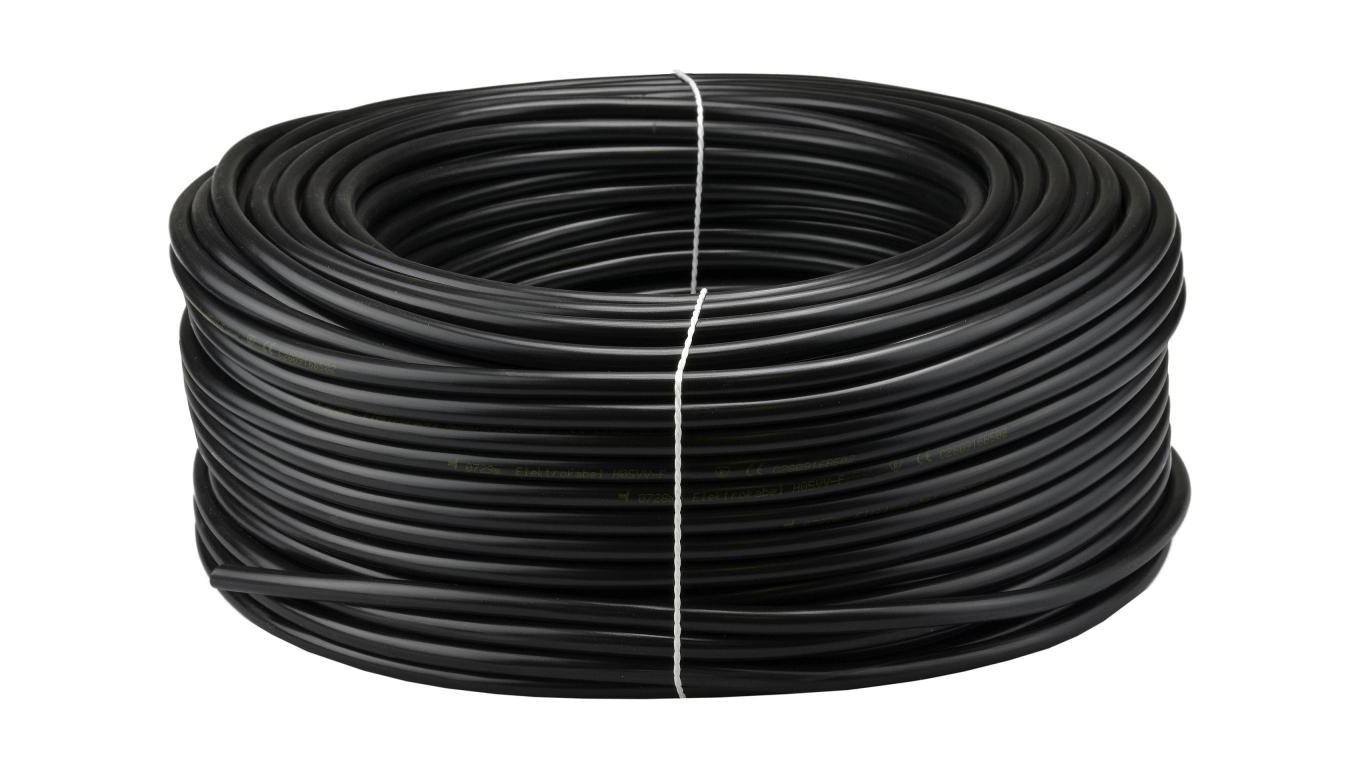 Przewód prądowy H05VV-F / OWY 500V 2x1,5 warsztatowy czarny linka Elektrokabel 100m