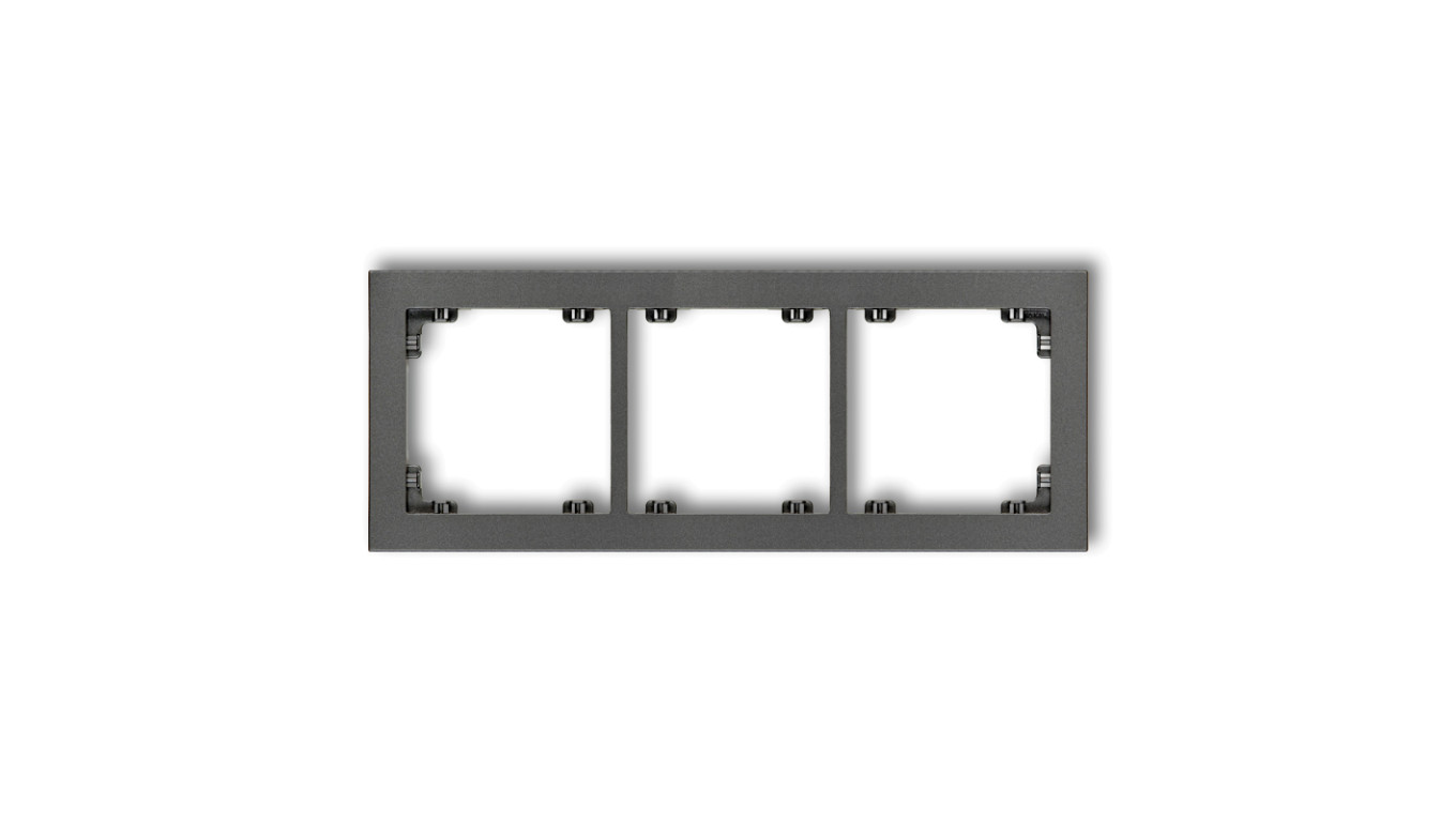 DECO Ramka potrójna grafitowy 11DR-3