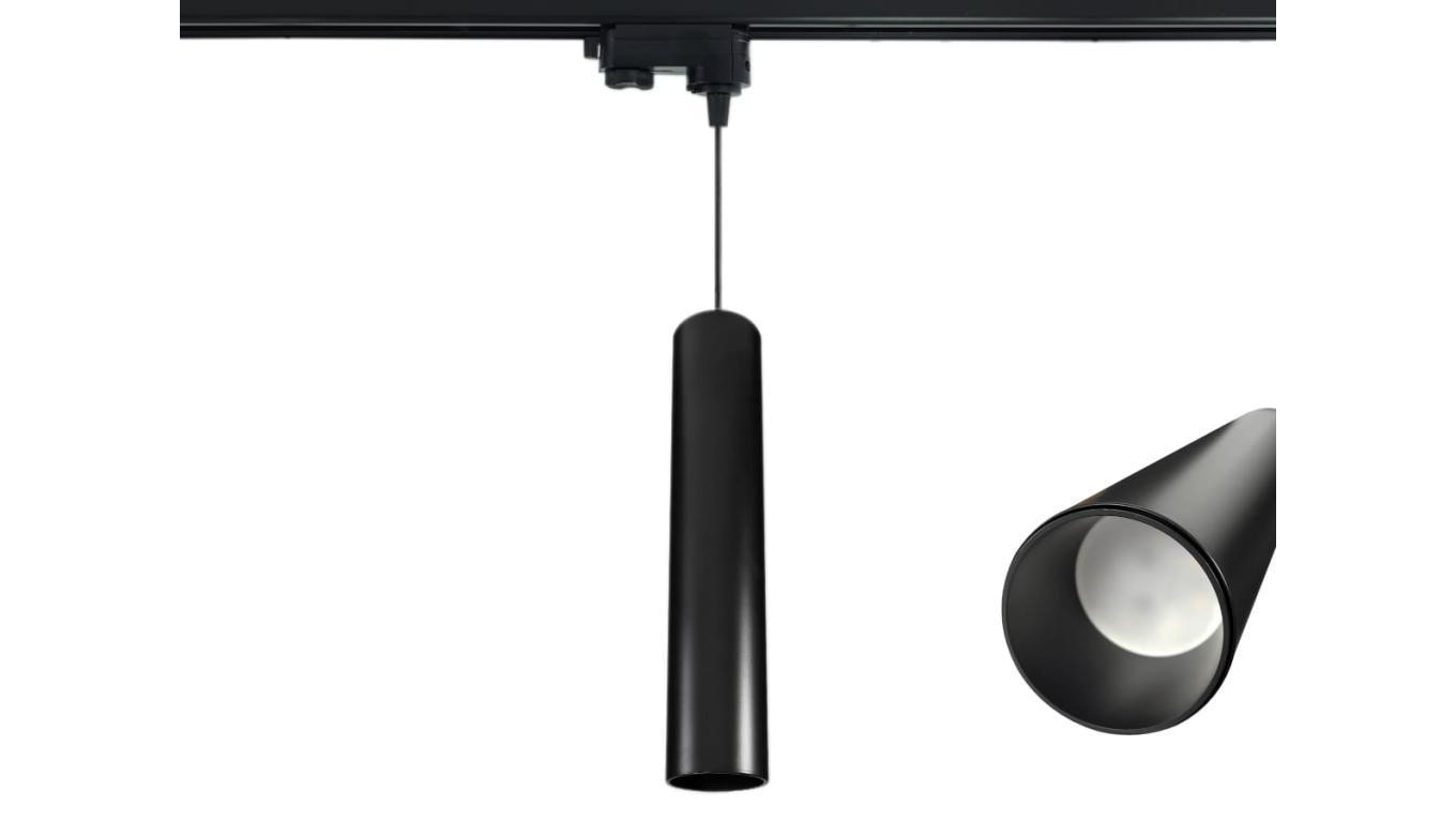 Lampa Szynowa Wisząca 30cm na GU10 Czarna Trójfazowa