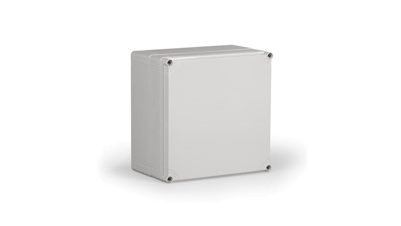 Obudowa Cubo O 400x400x132mm boki gładkie pokrywa szara IP67 PC OPCP404013G