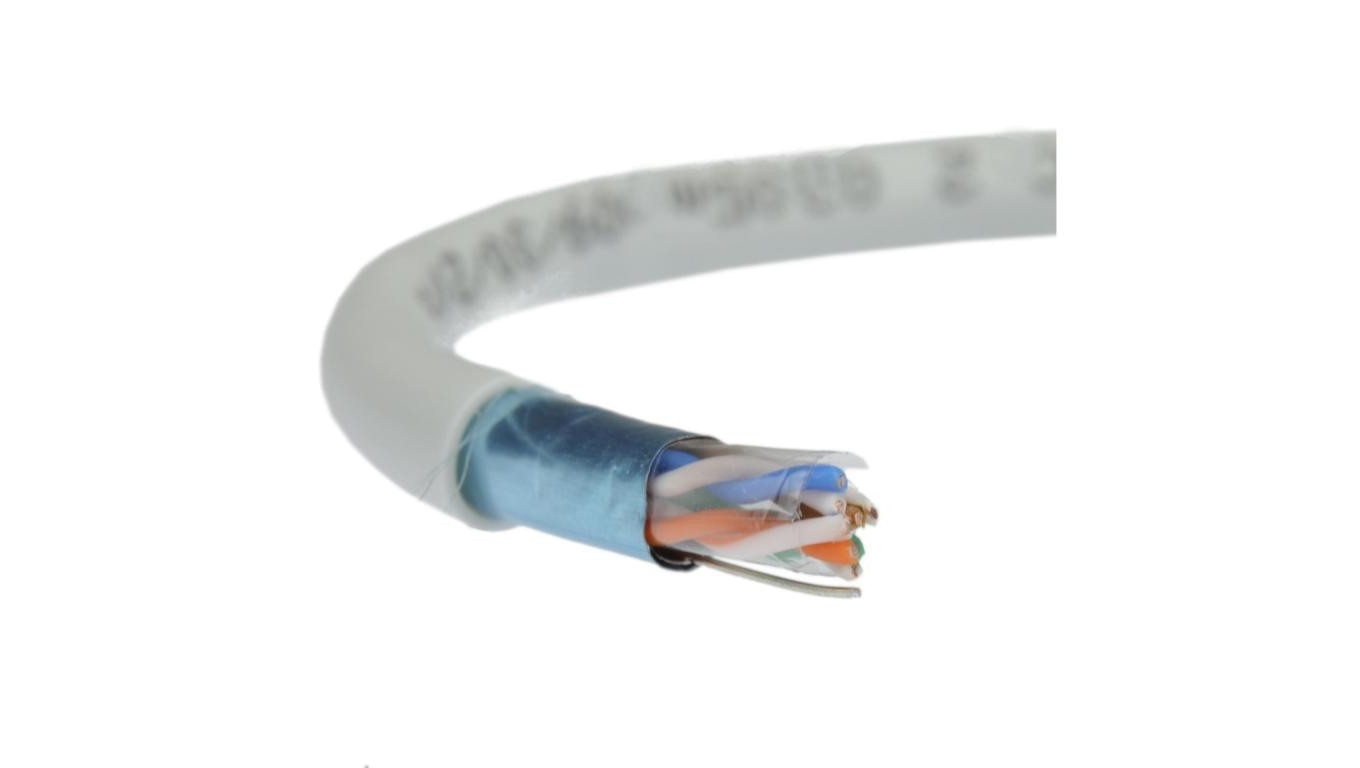 Kabel FTP kat.5e F/UTP 4x2x0,51 Eca jasnoszary FRPVC Alantec /500m/