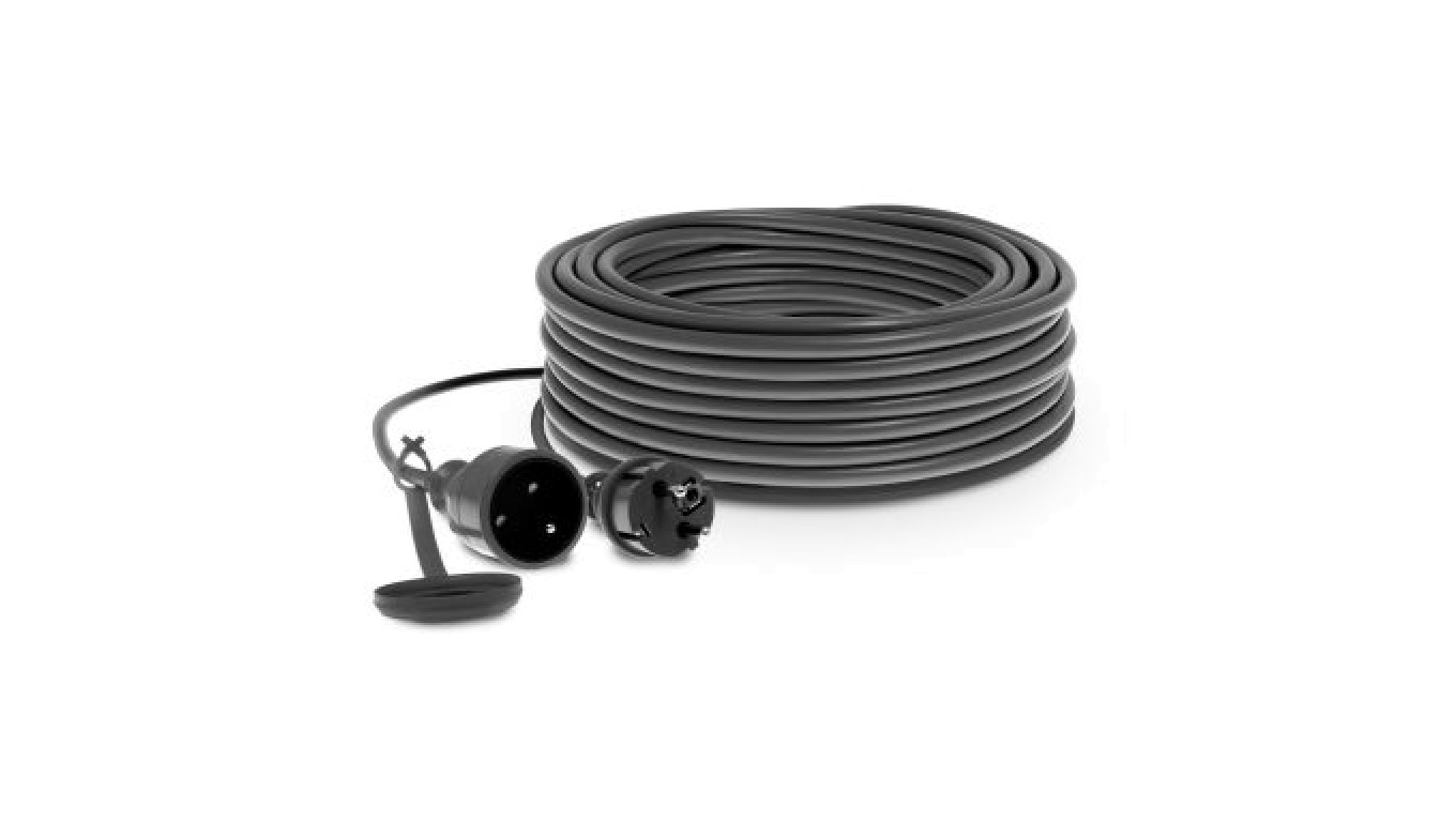 Przedłużacz warsztatowy 1-gniazdo z/u 30m /H05RR-F 3x2,5/ 16A czarny
