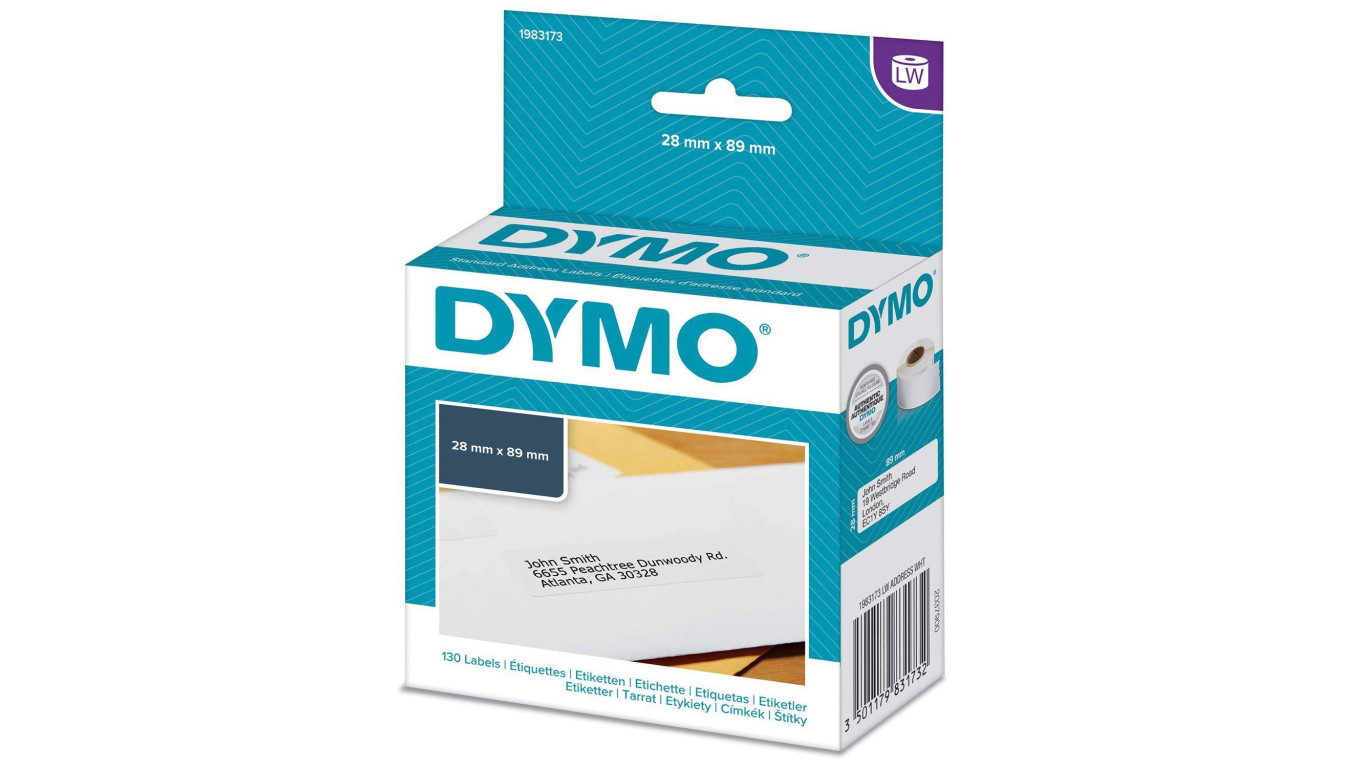 Etykieta wysyłkowa standardowa 28x89mm biała do drukarek dla okazjonalnych użytkowników 1983173 /1rolka x 130szt./