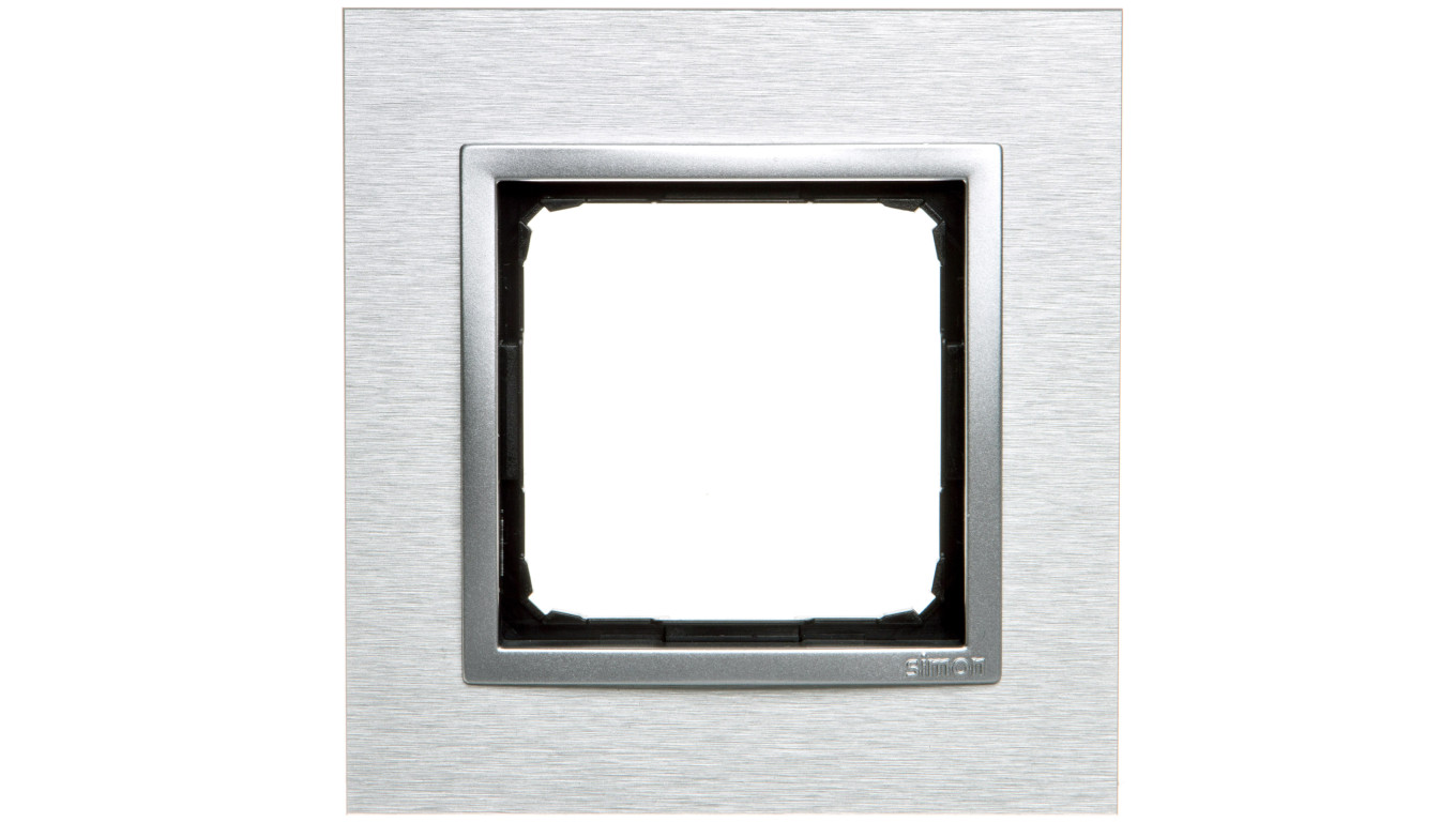 Simon 54 Nature Ramka pojedyncza metal INOX KLASYCZNY DRN1/77