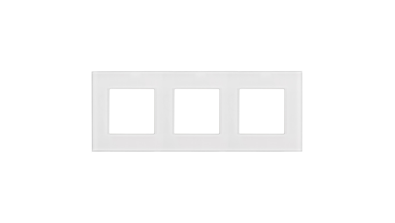 Szklana ramka Maclean, potrójna, biała, 228x86mm, MCE731W