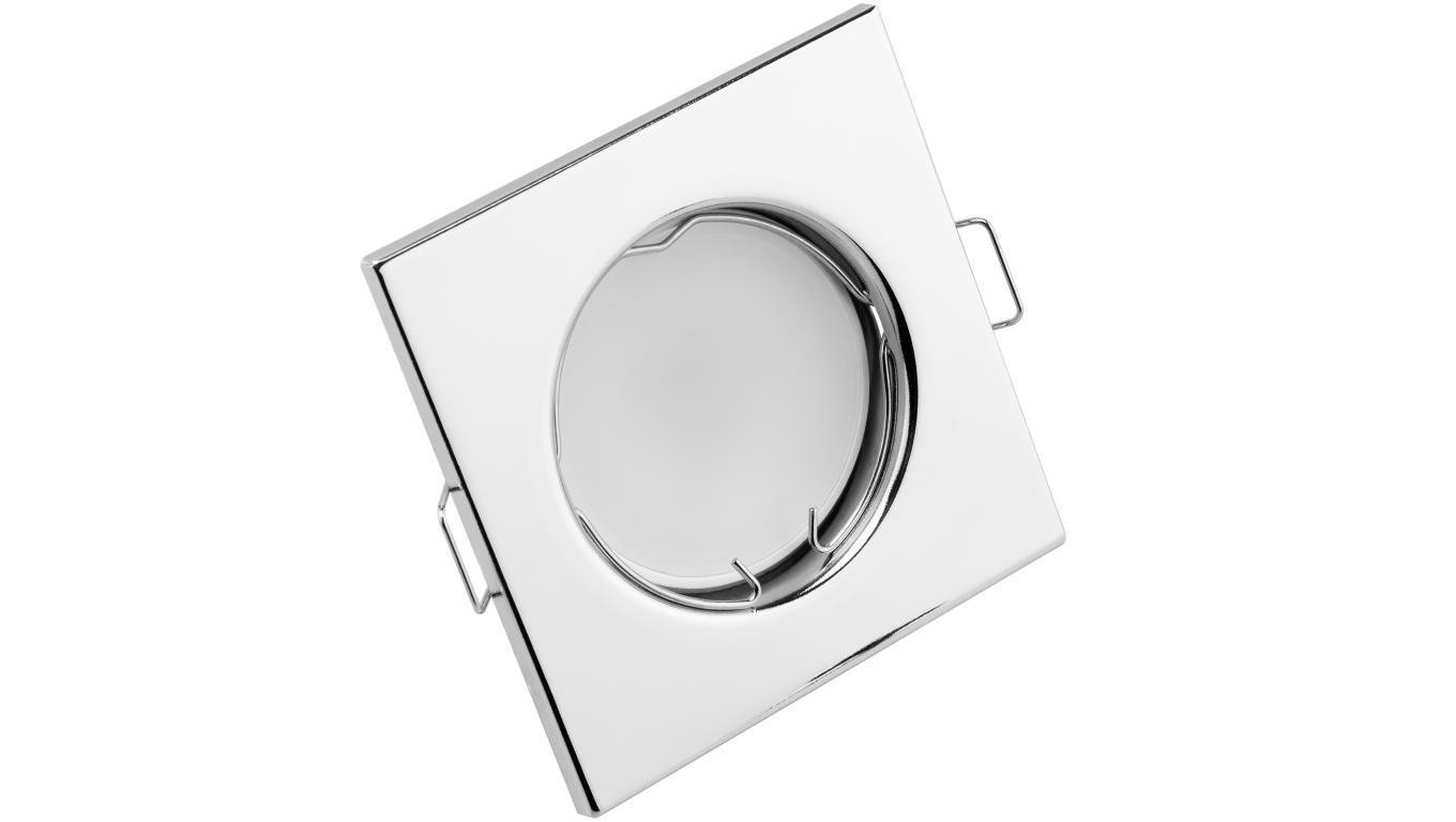 Oprawa Halogenowa Podtynkowa Stała Kwadrat PAVO Chrom Blacha MR16 GU10 LUMILED