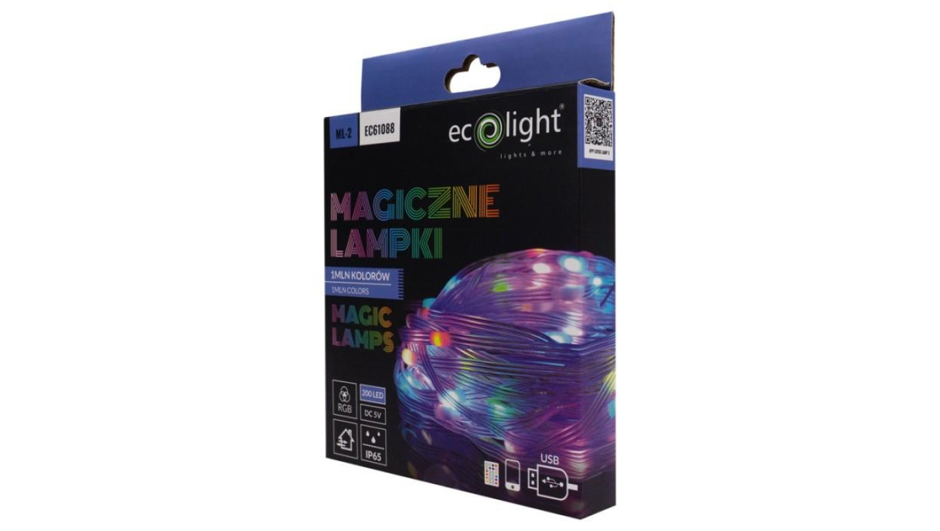 MAGICZNE LAMPKI 1MLN KOLORÓW 200 LED 10m DC5V