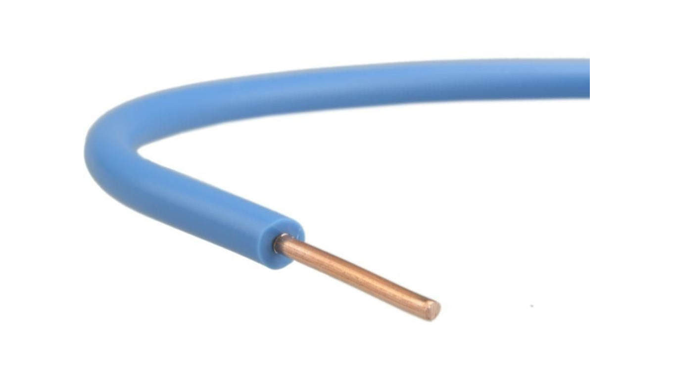 Przewód instalacyjny H07V-U / DY 0,75 750V niebieski drut Elektrokabel /100m/