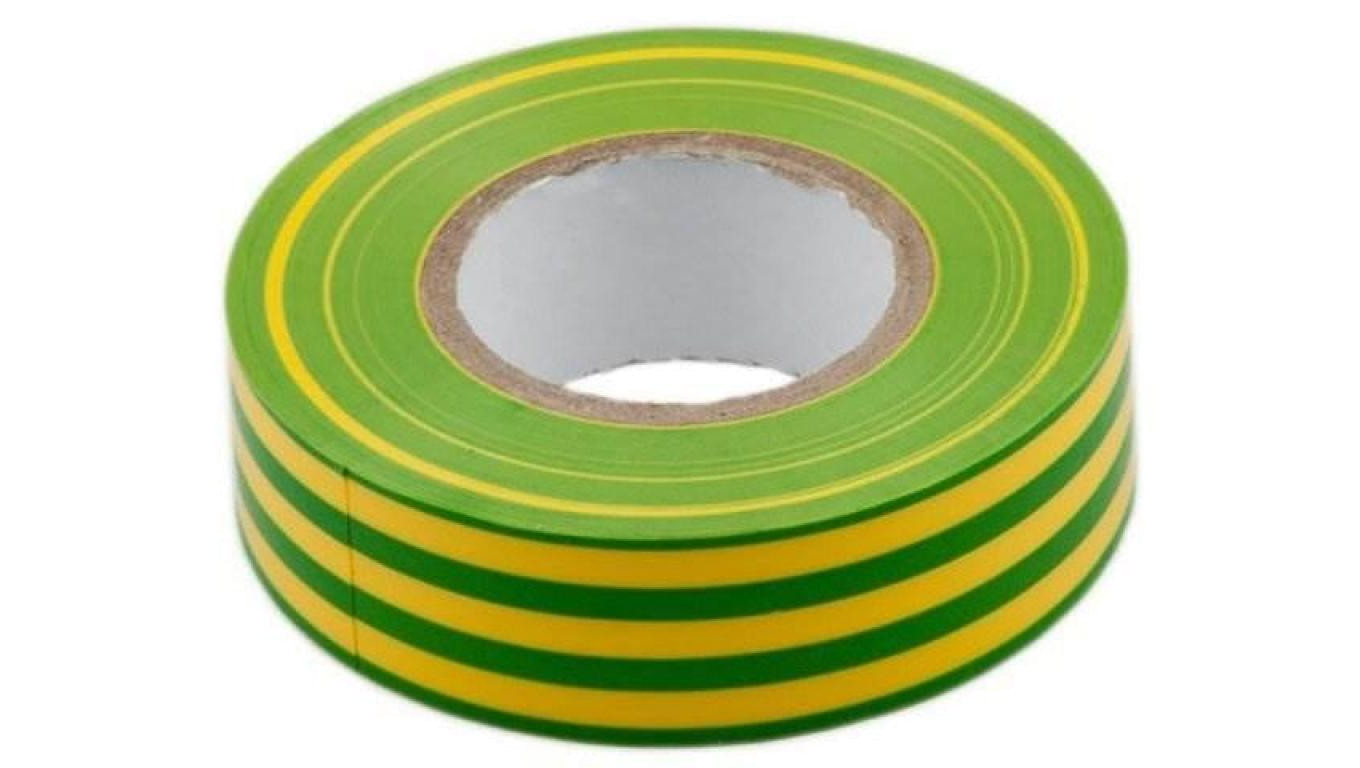 Taśma izolacyjna PVC żółto-zielona 0,13 x 19mm x 25m / 25224