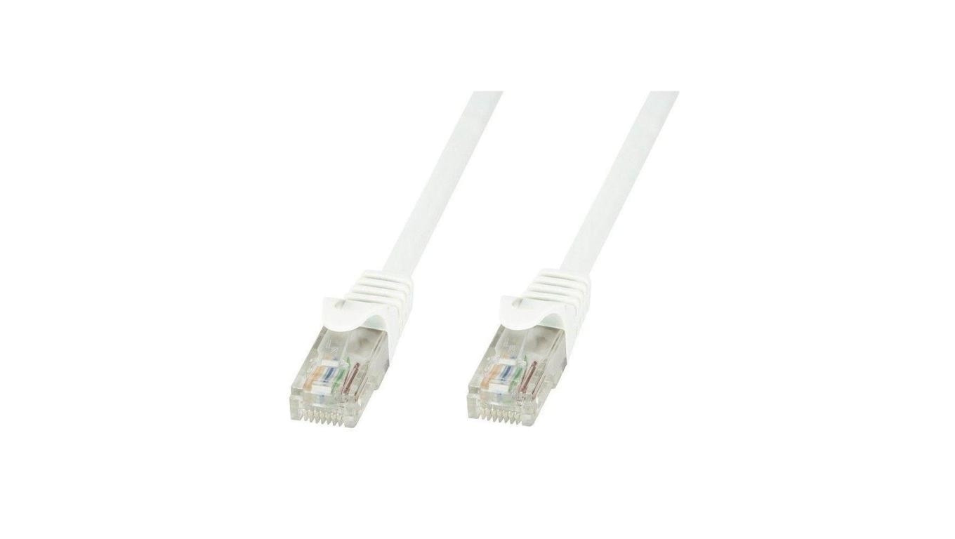 Kabel krosowy Patchcord U/UTP Cat6 1M Biały 100 Miedź ICOC U6-6U-010-WHT